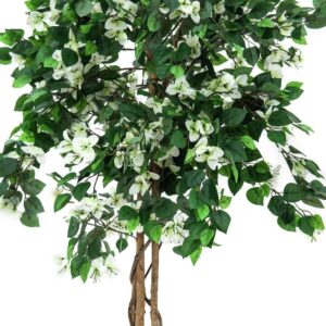 EUROPALMS Bougainvillea, Kunstpflanze, weiß, 180cm