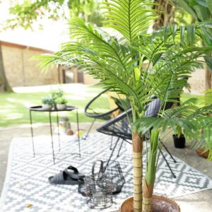 EUROPALMS Areca Palme, 2-stämmig,  Kunstpflanze, 120cm