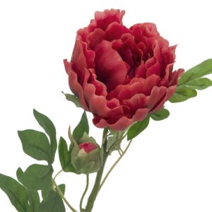 EUROPALMS Pfingstrosenzweig Classic, Kunstpflanze, magenta, 80cm