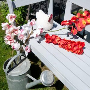 EUROPALMS Cymbidiumzweig, künstlich, rot, 90cm