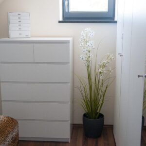 EUROPALMS Jasmingras, Kunstpflanze, weiß, 130 cm