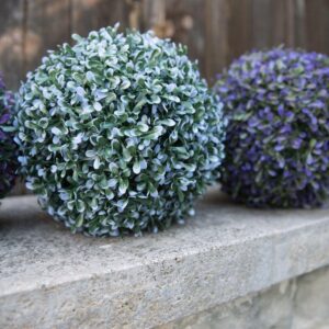 EUROPALMS Graskugel, künstlich,  blau, 22cm