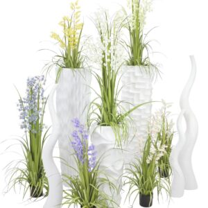 EUROPALMS Designvase WAVE-125, weiß