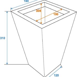 EUROPALMS Zinkübertopf, gemustert, 31cm