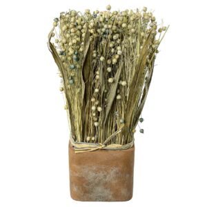 Trockenblumen Gras-Mix im Terracotta Topf